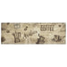 Keukenmat wasbaar koffieprint 60x180 cm fluweel bruin