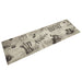 Keukenmat wasbaar koffieprint 45x150 cm fluweel grijs