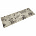 Keukenmat wasbaar koffieprint 60x180 cm fluweel grijs