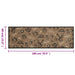 Keukenmat wasbaar ochtendprint 60x180 cm fluweel bruin