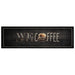 Keukenmat wasbaar koffietekst 45x150 cm fluweel