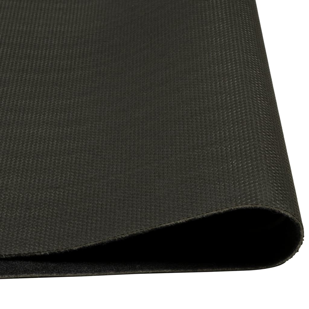 Keukenmat wasbaar kopjeprint 45x150 cm fluweel zwart