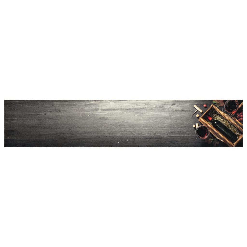 Keukenmat wasbaar wijnflesprint 60x300 cm fluweel