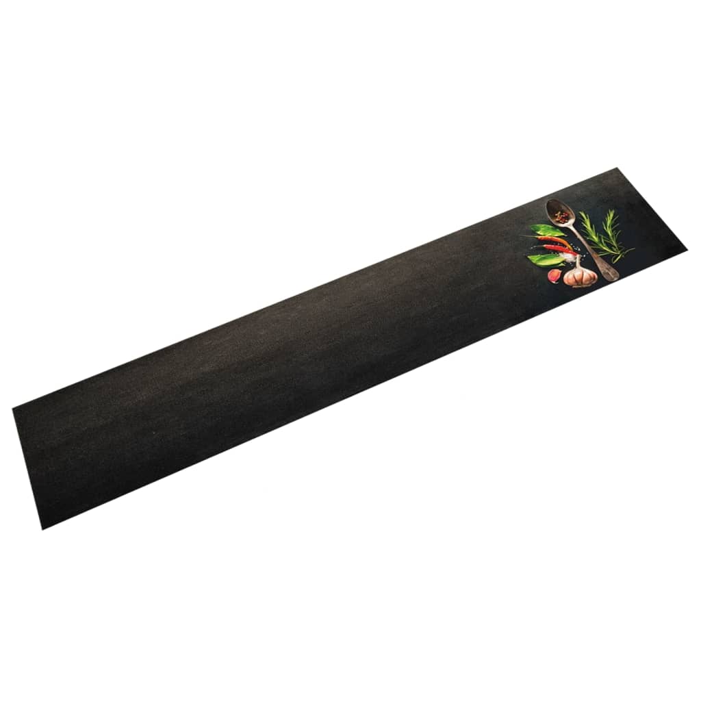 Keukenmat wasbaar kruidenprint 60x300 cm fluweel