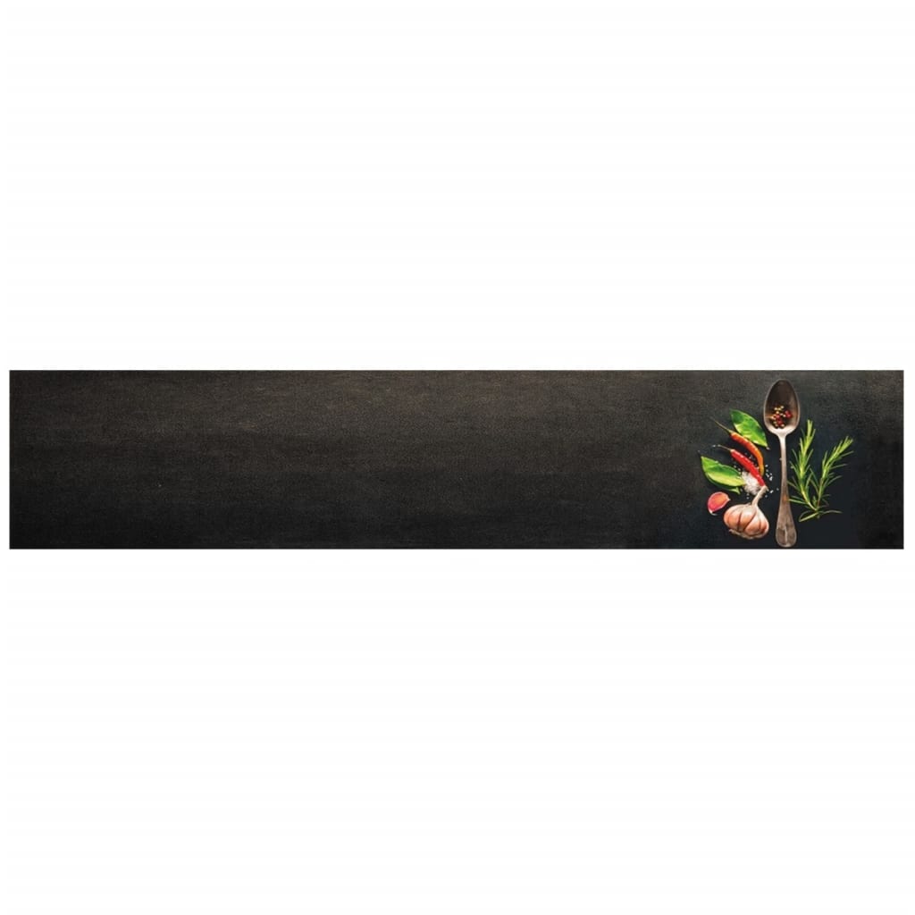 Keukenmat wasbaar kruidenprint 60x300 cm fluweel