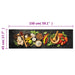 Keukenmat wasbaar kruidenprint 45x150 cm fluweel