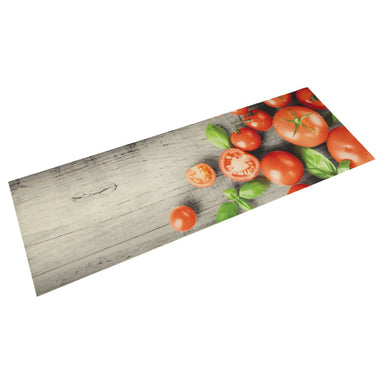 Keukenmat wasbaar tomatenprint 45x150 cm fluweel