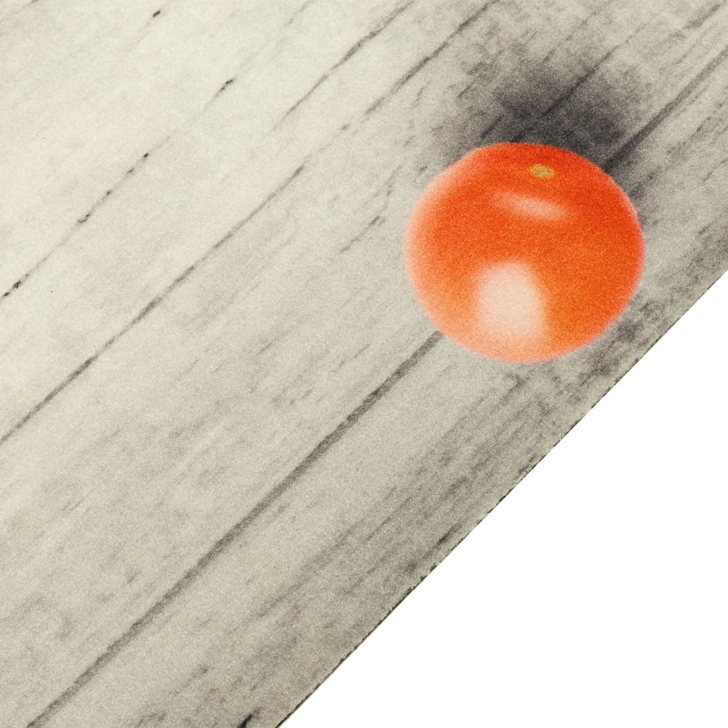 Keukenmat wasbaar tomatenprint 45x150 cm fluweel