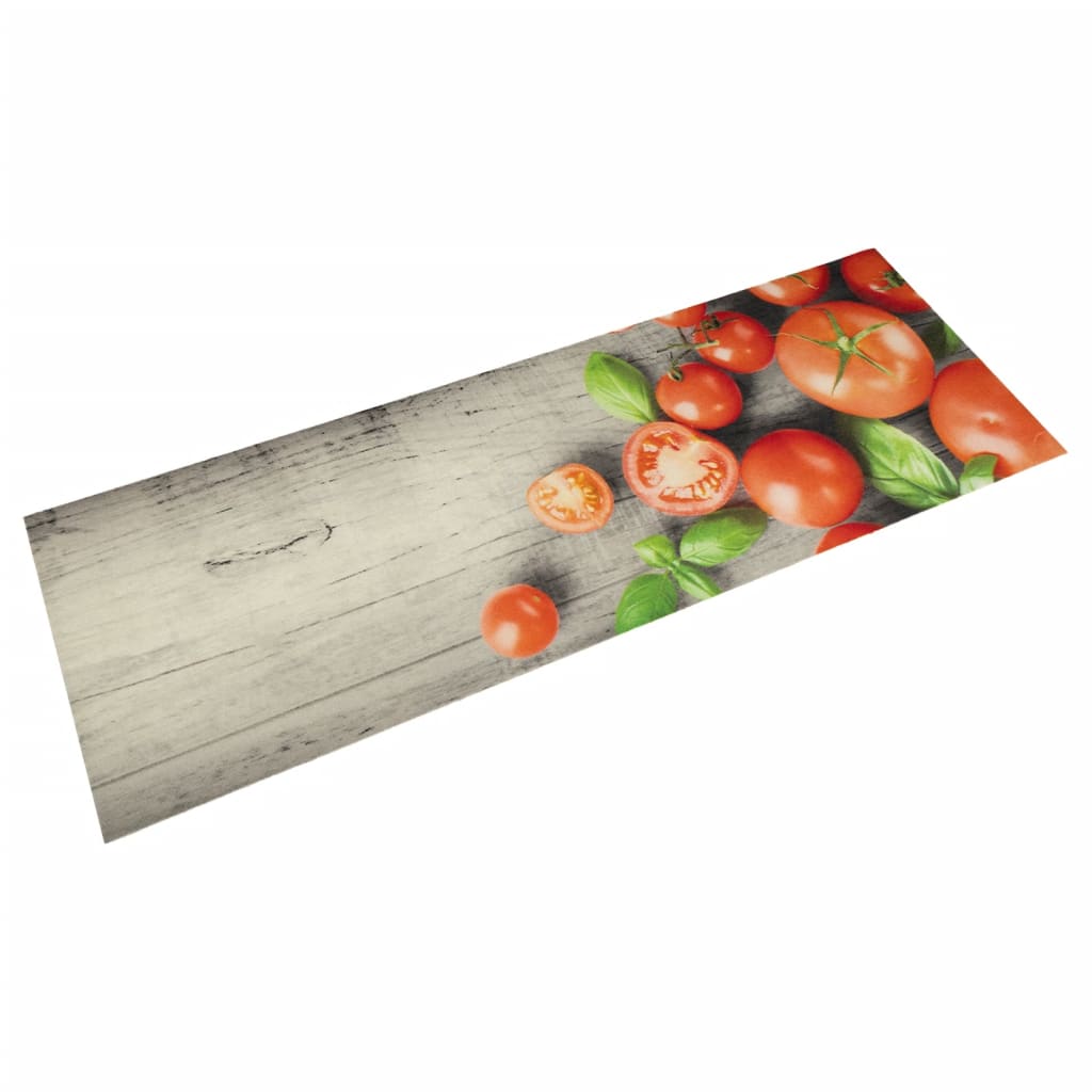 Keukenmat wasbaar tomatenprint 60x180 cm fluweel