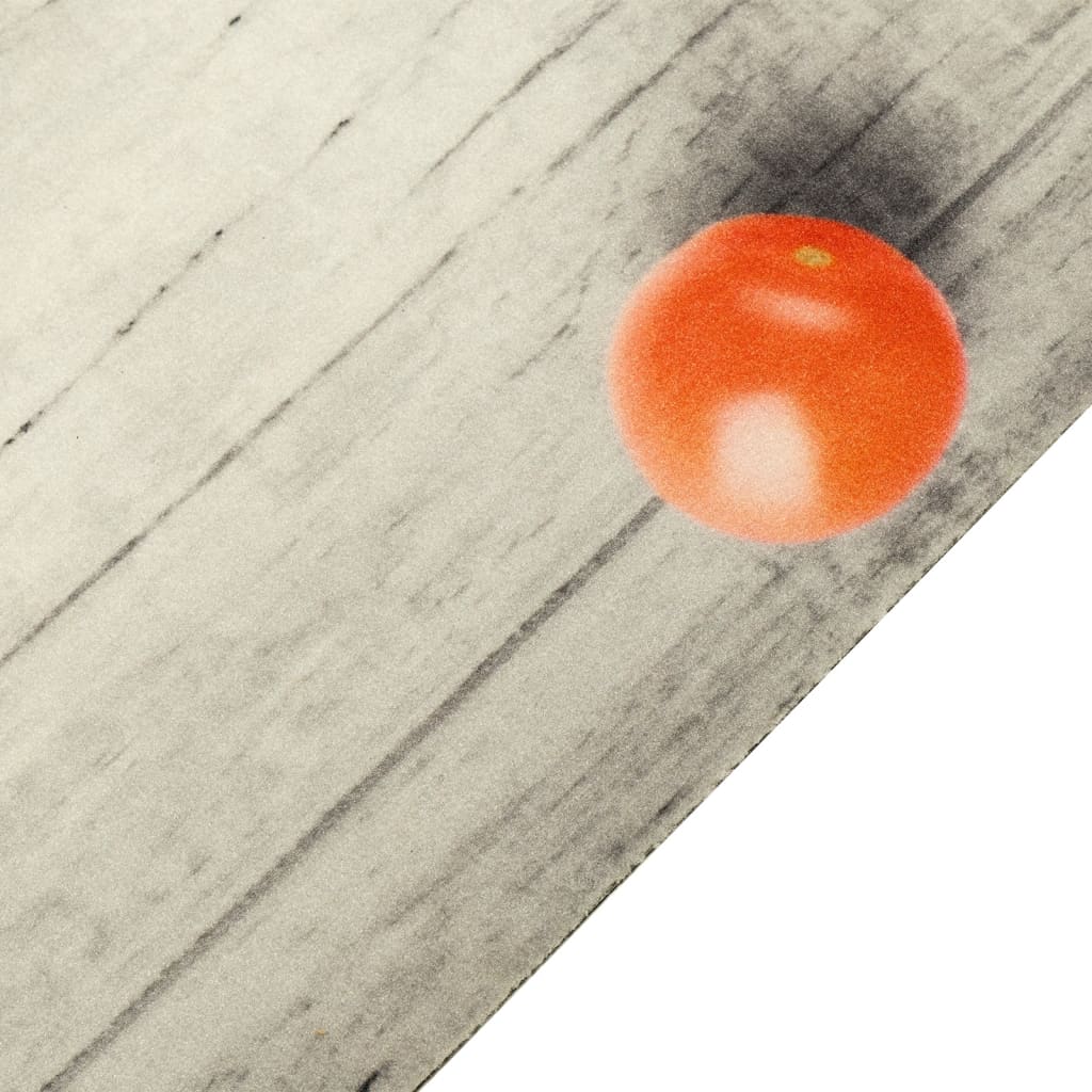 Keukenmat wasbaar tomatenprint 60x180 cm fluweel