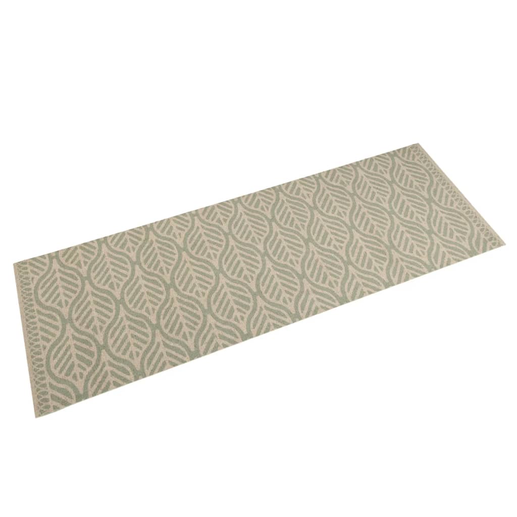 Keukenmat wasbaar bladprint 45x150 cm fluweel