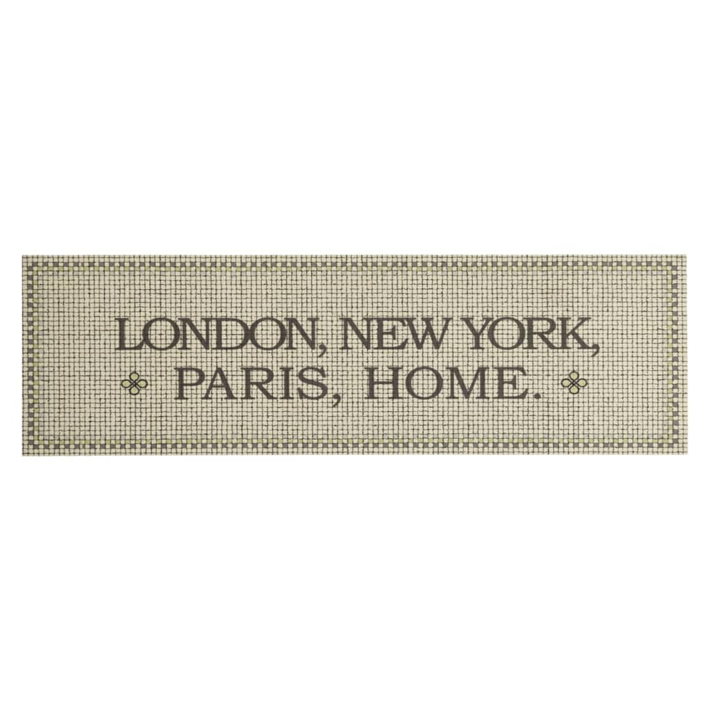 Keukenmat wasbaar Home-tekst 45x150 cm fluweel