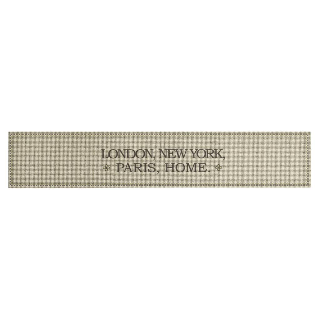 Keukenmat wasbaar Home-tekst 60x300 cm fluweel