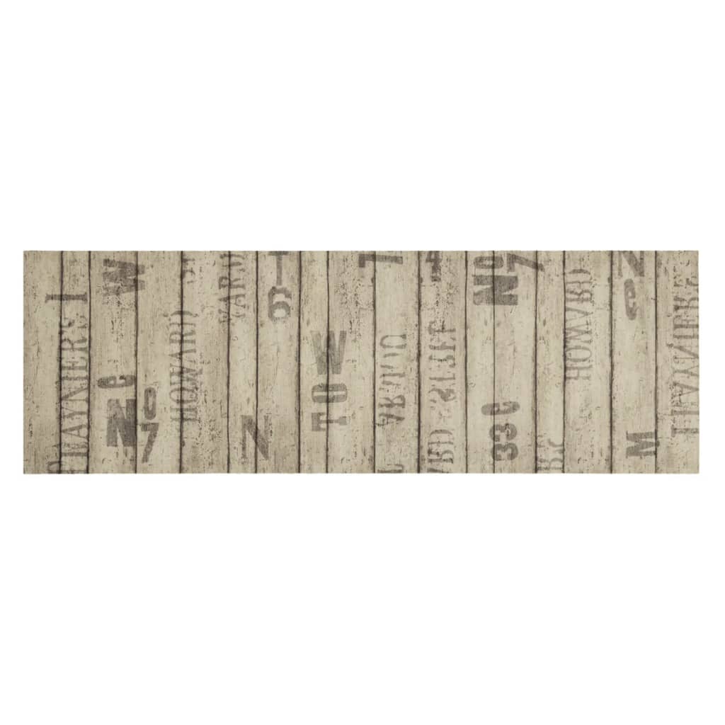 Keukenmat wasbaar hekprint 60x180 cm fluweel