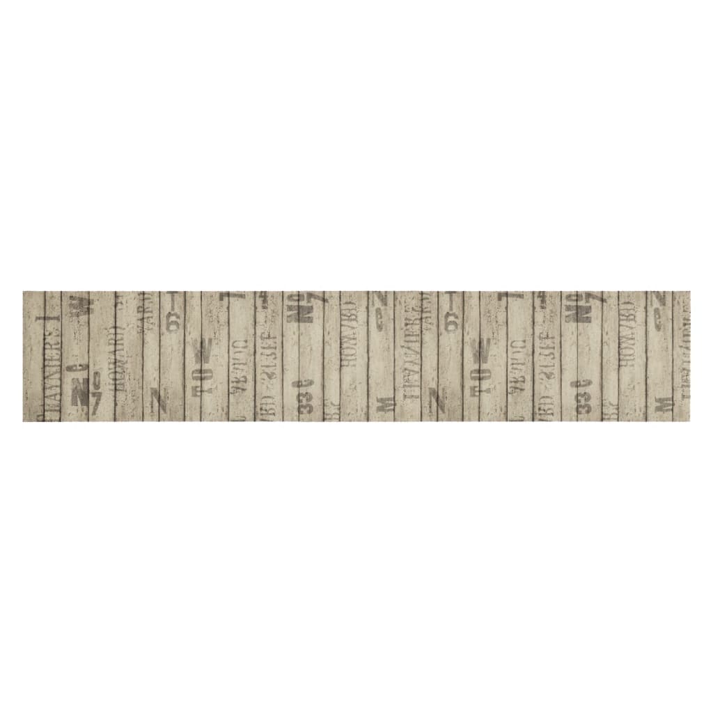 Keukenmat wasbaar hekprint 60x300 cm fluweel