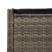 Ligbed 2-persoons met kussens poly rattan grijs