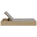 Ligbed 2-persoons met kussens poly rattan beige