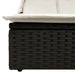 Ligbed 2-persoons met luifel en kussens poly rattan zwart