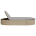 Ligbed 2-persoons met kussens poly rattan beige