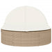 Ligbed 2-persoons met kussens poly rattan beige