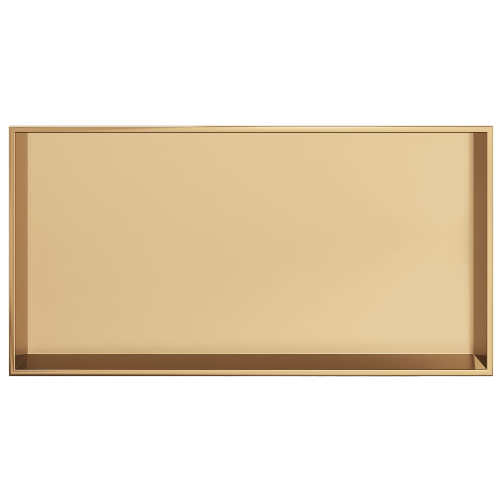 Douchenis 62x32x9 cm roestvrijstaal geborsteld goudkleurig