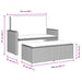 Tuinbank met kussens en voetenbank poly rattan bruin