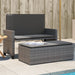 Tuinbank met kussens en voetenbank poly rattan grijs