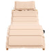 Ligstoelen 2 st met kussens massief acaciahout beige