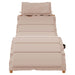 Ligstoelen met kussens 2 st massief acaciahout taupe