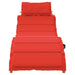 Ligstoelen met kussens 2 st massief acaciahout rood