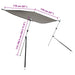Schaduwdoekset T-top 170x170x(113-182,5) cm antracietgrijs