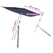 Schaduwdoekset T-top 174x205x(115-194) cm marineblauw