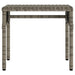Ligbedden 2 st met luifels en tafel poly rattan grijs