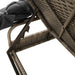 Ligbedden 2 st met luifels en tafel poly rattan grijs