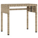 Ligbedden 2 st met luifels en tafel poly rattan beige