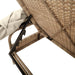 Ligbedden 2 st met luifels en tafel poly rattan beige