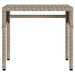 Ligbedden 2 st met luifels en tafel poly rattan lichtgrijs