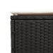 Ligstoelen 2 st met kussens poly rattan zwart