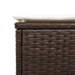 Ligstoelen 2 st met kussens poly rattan bruin
