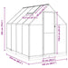 Tuinkas met basisframe 224x169x202 cm aluminium zilverkleurig