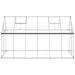 Tuinkas met basisframe 334x169x195 cm aluminium zilverkleurig