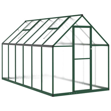 Tuinkas met basisframe 334x169x195 cm aluminium groen