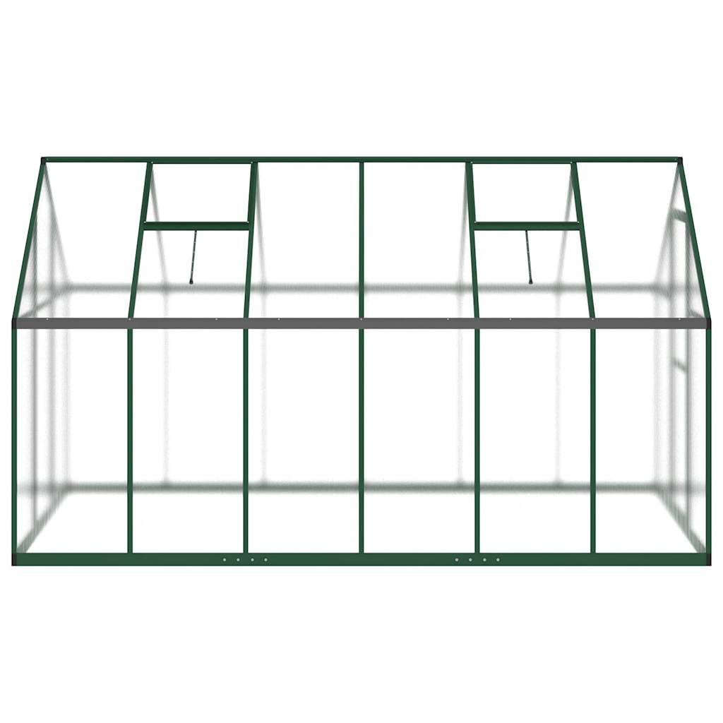 Tuinkas met basisframe 334x169x195 cm aluminium groen