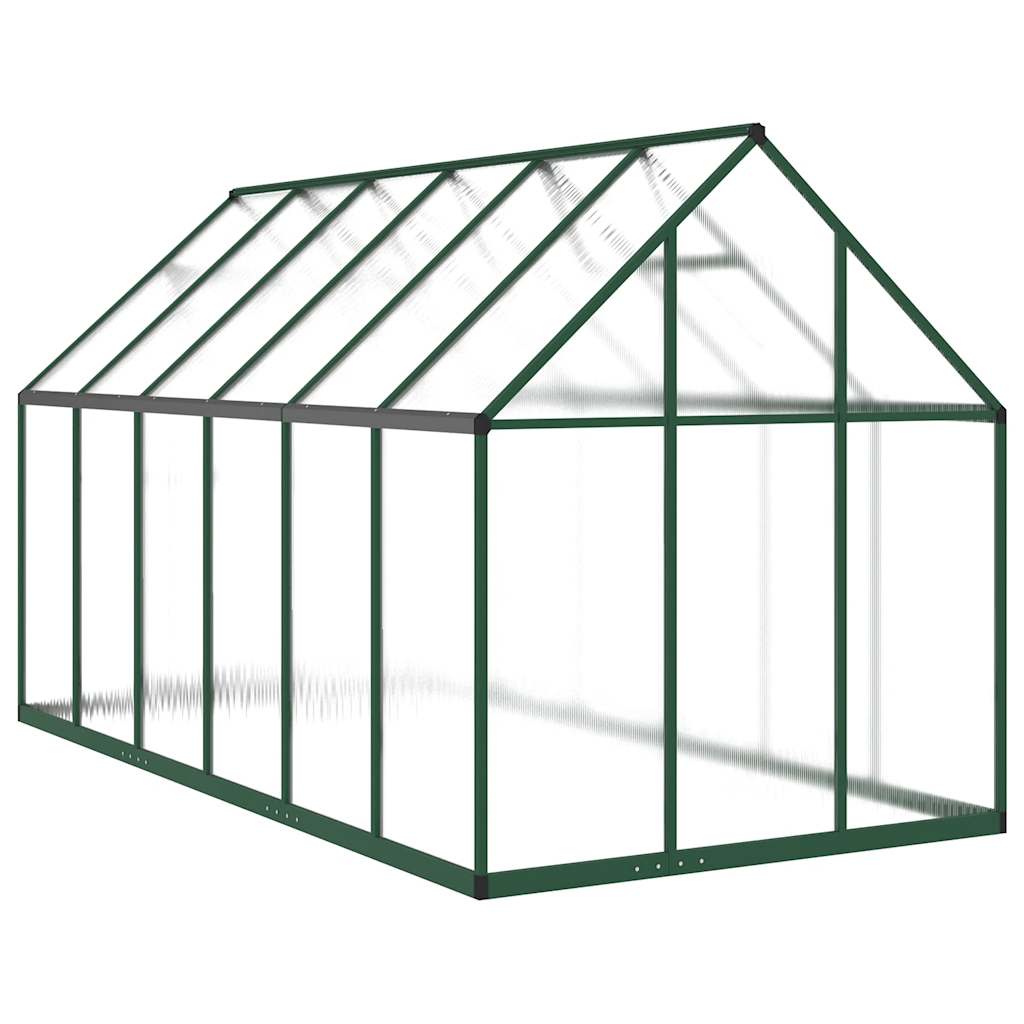 Tuinkas met basisframe 334x169x195 cm aluminium groen
