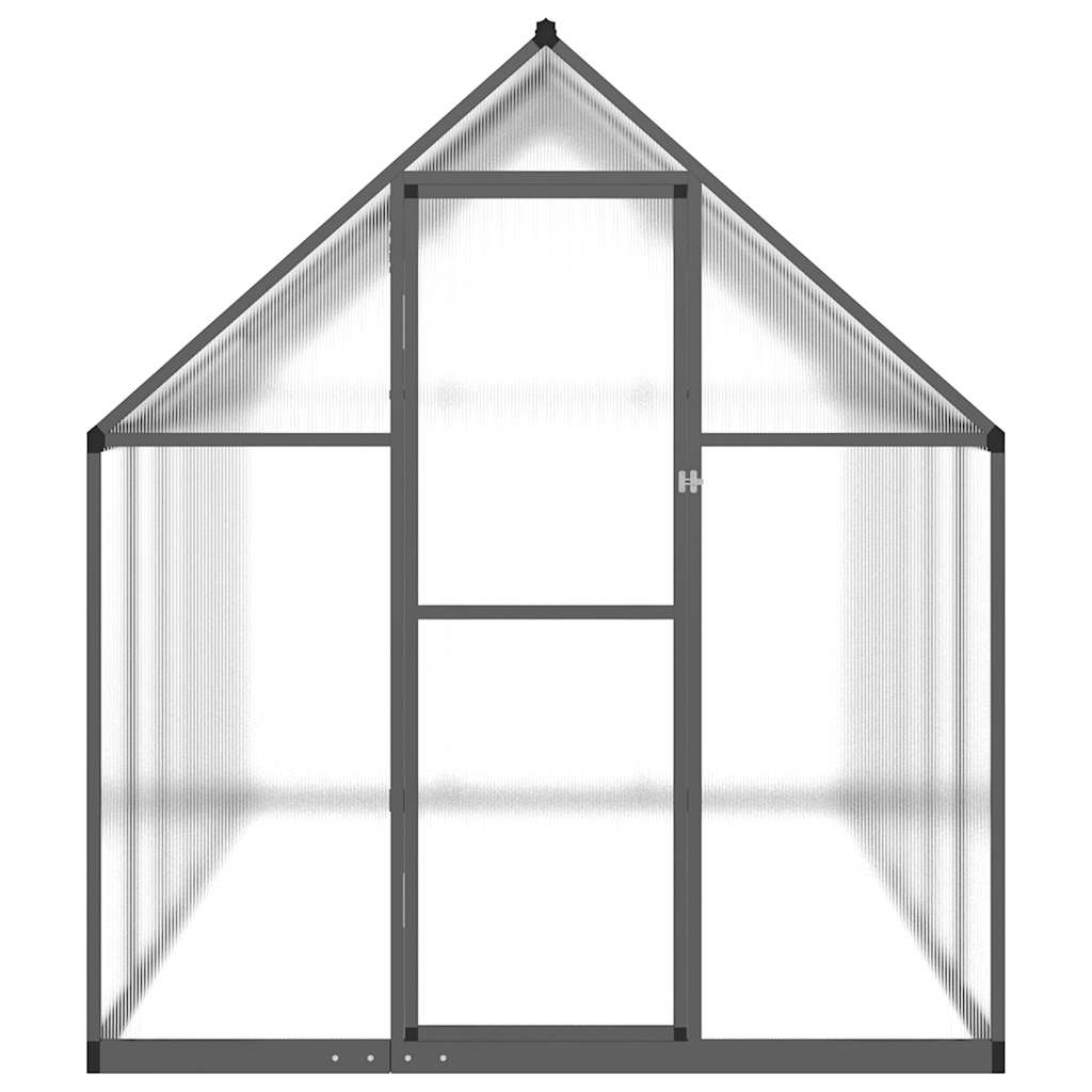 Tuinkas met basisframe 334x169x195 cm aluminium antracietkleur