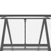 Tuinkas met basisframe 334x169x195 cm aluminium antracietkleur