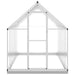 Tuinkas met basisframe 334x169x202 cm aluminium zilverkleurig