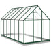 Tuinkas met basisframe 334x169x202 cm aluminium groen