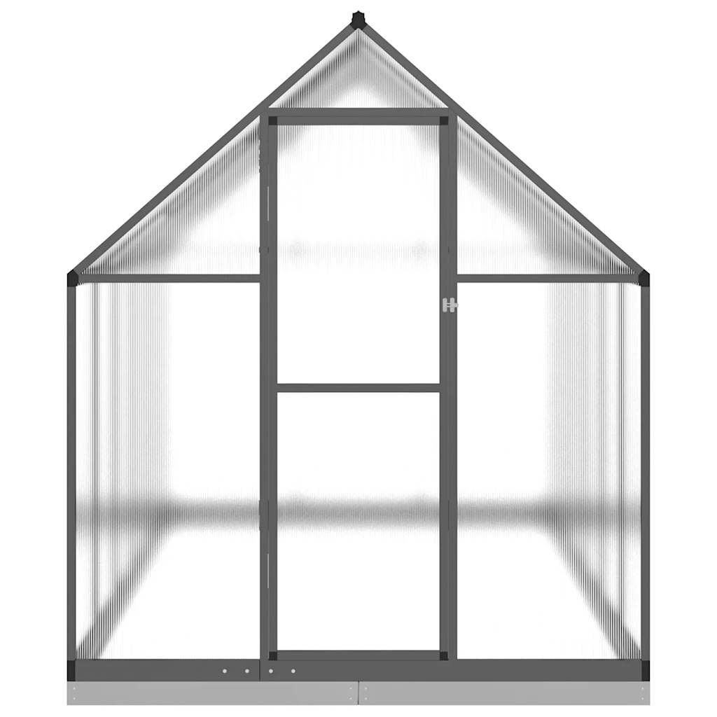 Tuinkas met basisframe 334x169x202 cm aluminium antracietkleur