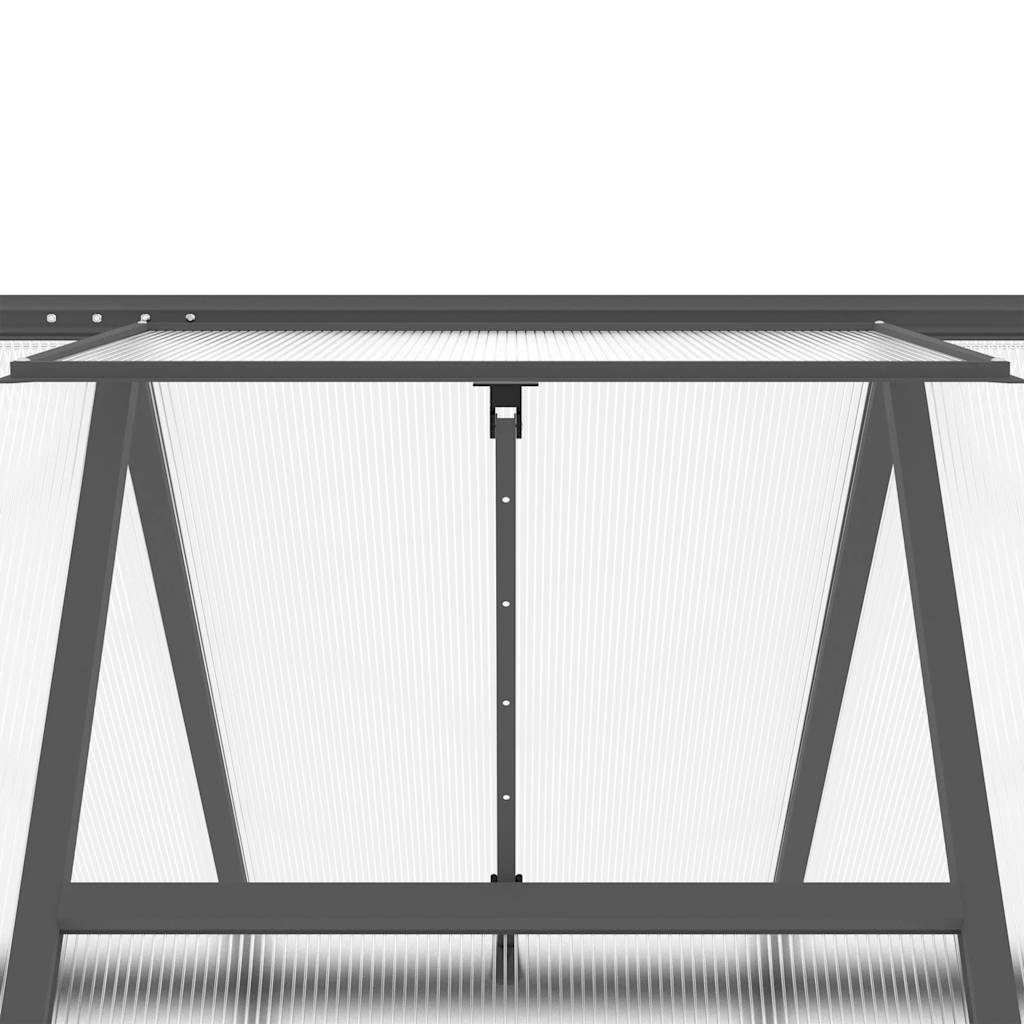Tuinkas met basisframe 334x169x202 cm aluminium antracietkleur